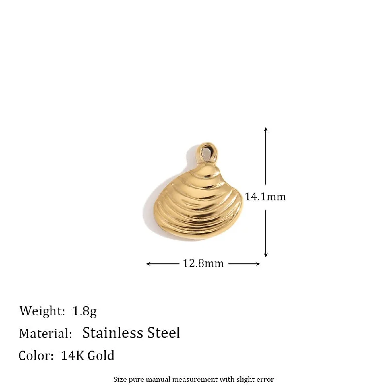 Hydraulic Shell Small Pendant - Gold