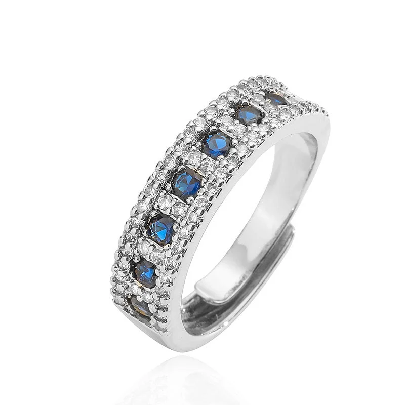 White Gold Color Blue Diamond