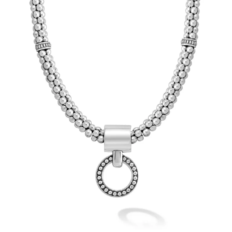 Two-Piece Necklace Set-Enso Beaded Circle Pendant Necklace