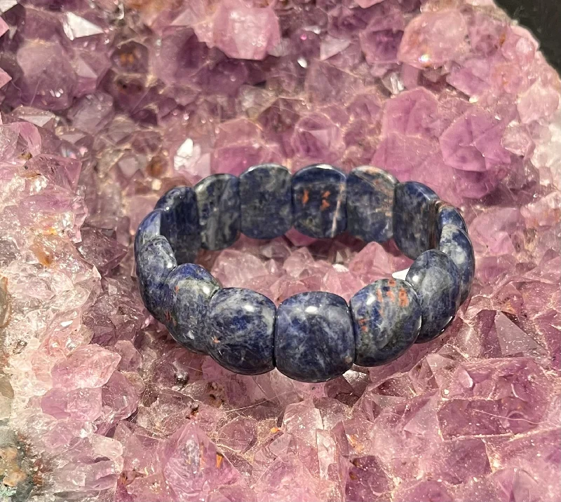 Bohemian Beaded Bracelet-Sodalite Double Strand Stretchy Bracelet