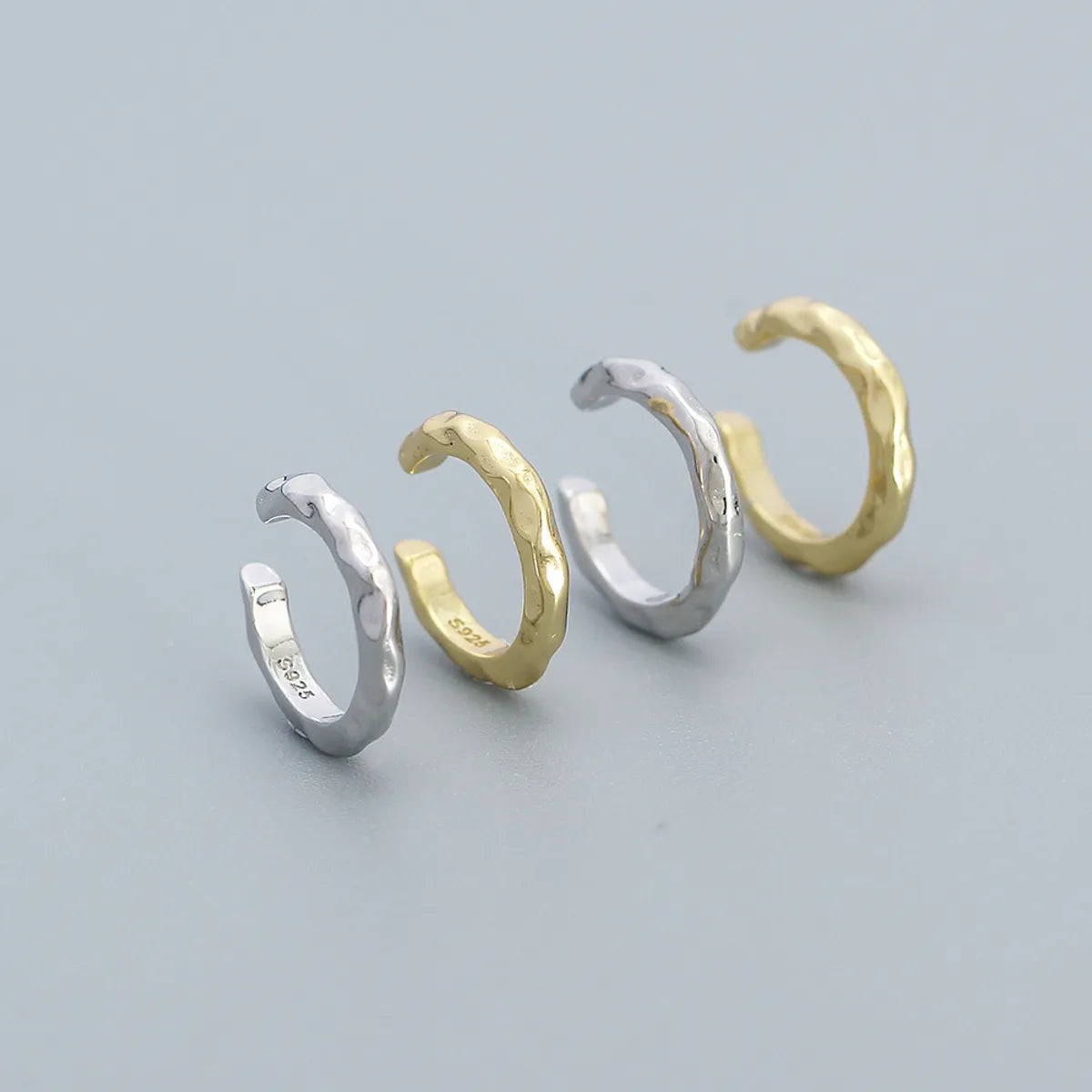 Ruby Wedding Ring-1 Pair Fashion C Shape Sterling Silver Ear Clips