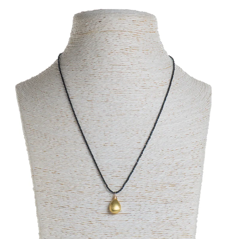 Double Gemstone Necklace-Nava Zahavi Yellow Gold on Silver Basic Love Necklace