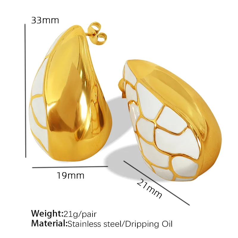 Eh145 Drop Oil Color Matching Earrings