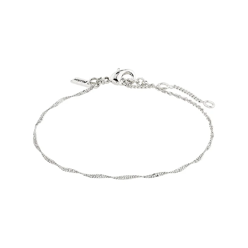 Adjustable Gemstone Bracelet-Peri Silver Plated Bracelet