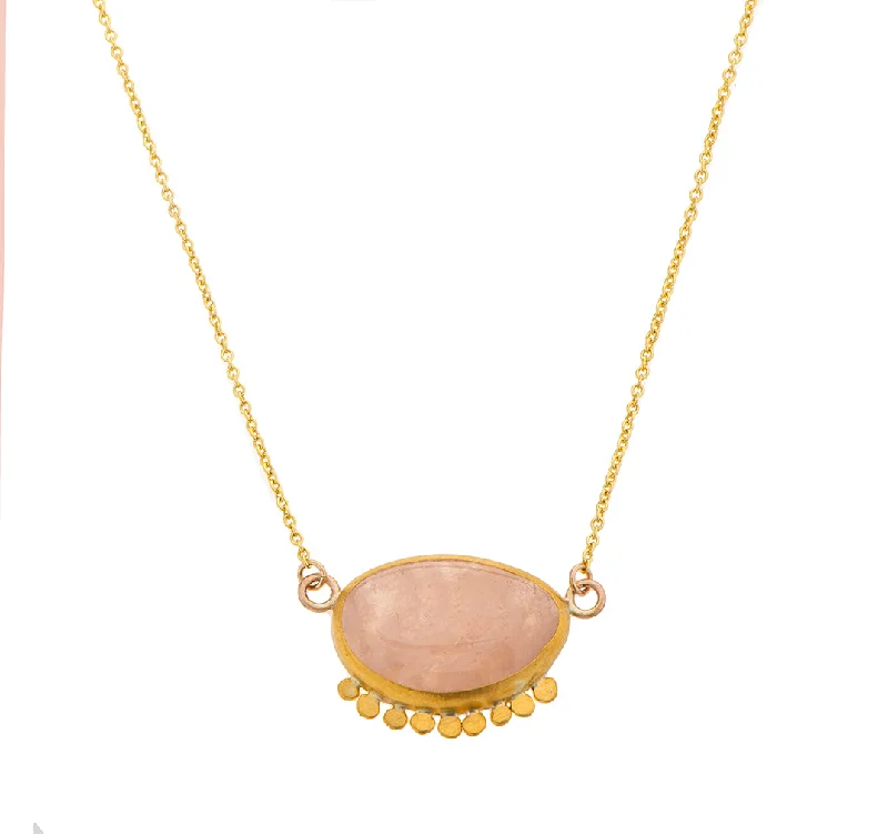 Gold Charm Necklace-Nava Zahavi Morganite Treasure