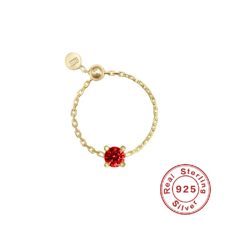 Golden, round-Deep garnet red