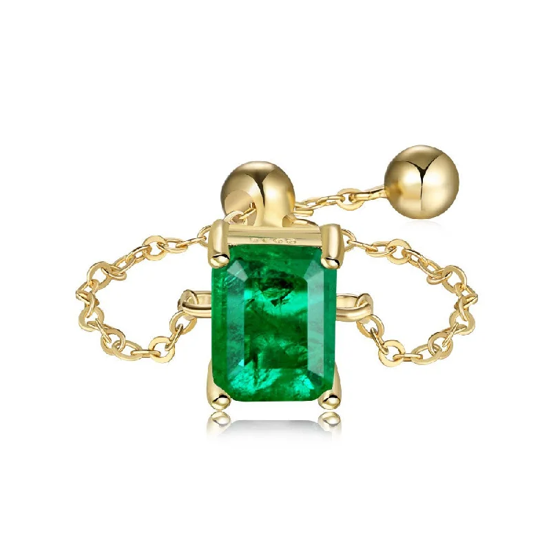 Golden Green Stone Dy120875-S-G-GN