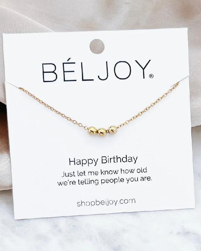 Classic Chain Necklace-Happy Birthday Gift Necklace 01