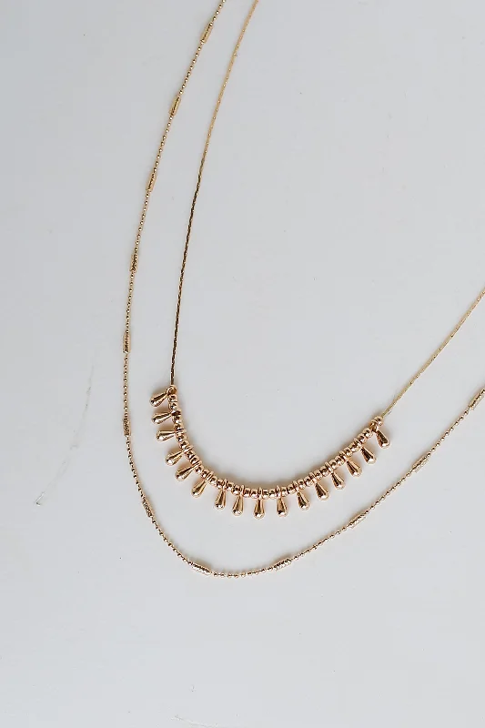 Classic Heart Necklace-FINAL SALE - Joanna Gold Layered Chain Necklace