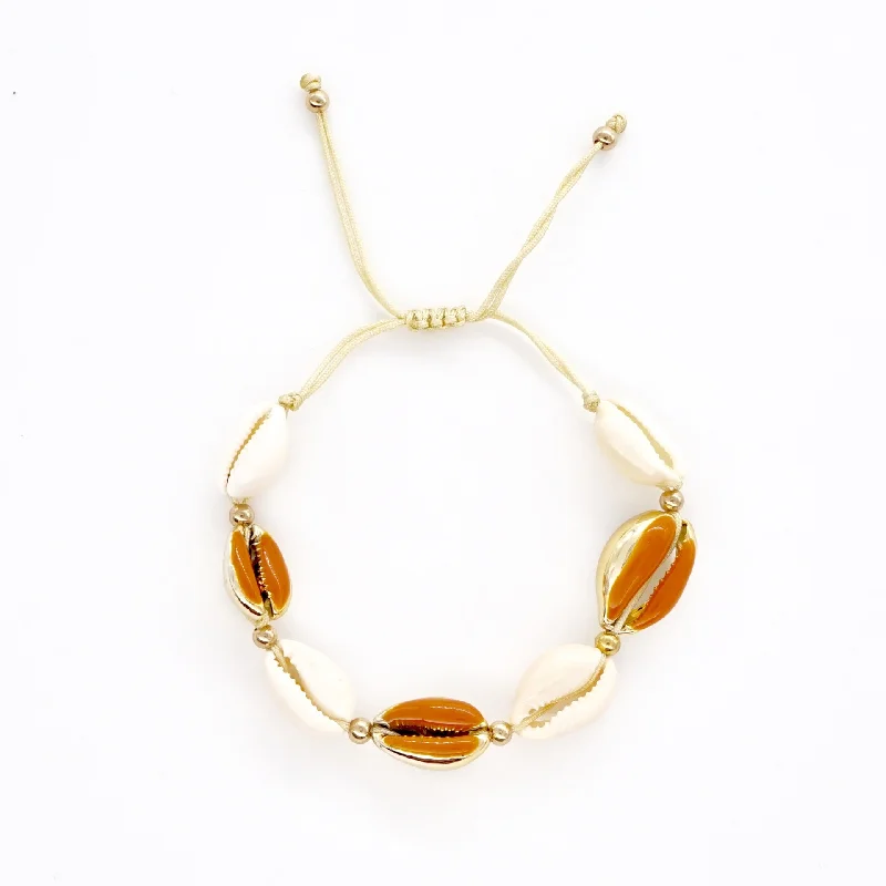 Women’s Gold Ring-1 Piece Simple Style Geometric Shell Knitting Women's Bracelets