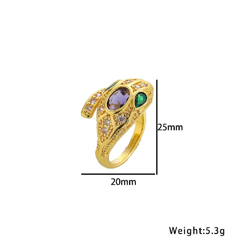 8918 Golden Snake Ring Live