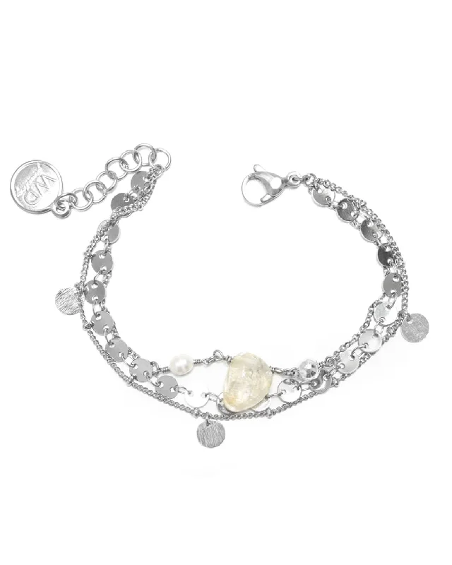 Women’s Adjustable Bracelet-Satin Silver Bracelet